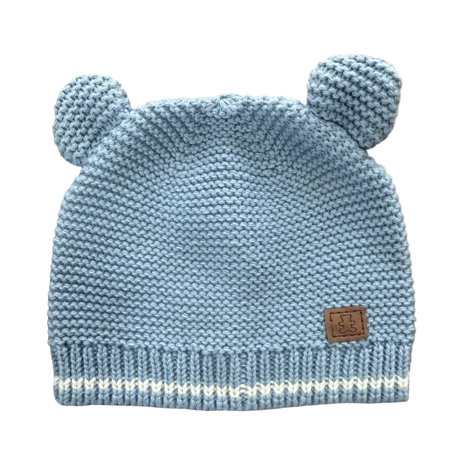 1-3M Blue Knitted Beanie with Ears - Woolworths