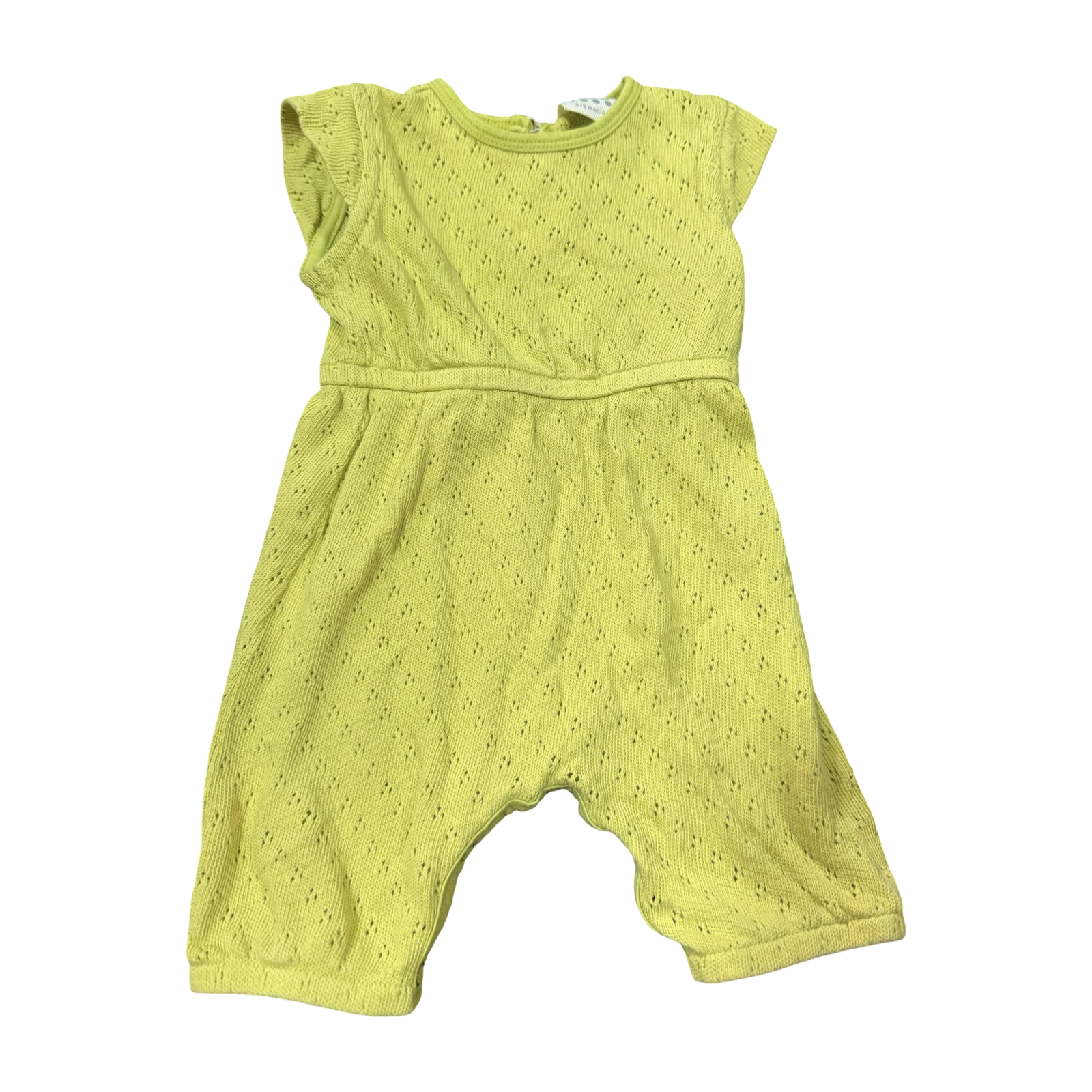 6-9M Lime Green Knitted Bodysuit - Keedo