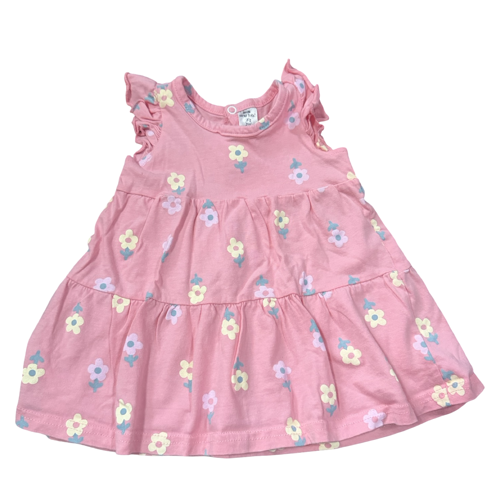 3-6M Pink Daisy Dress - Tiny Tots