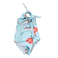 6-12M Blue Floral Swimming Costume
