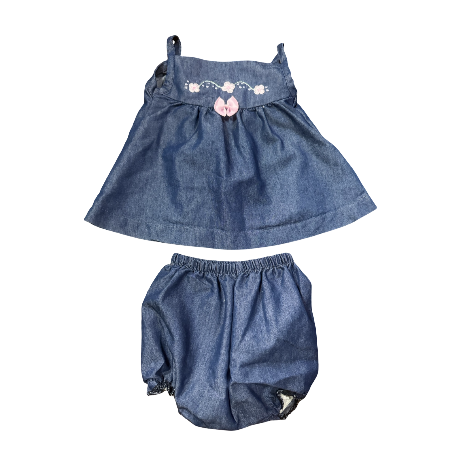 0-1M Chambre 2pc Set with Bloomer and Floral Detail