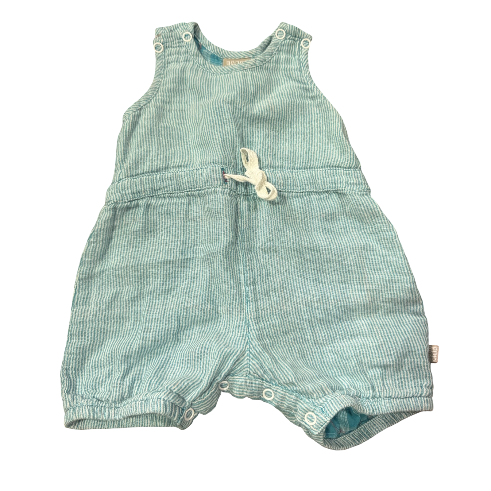 3-6M Turquoise Pin Stripe Bodysuit - Earthchild