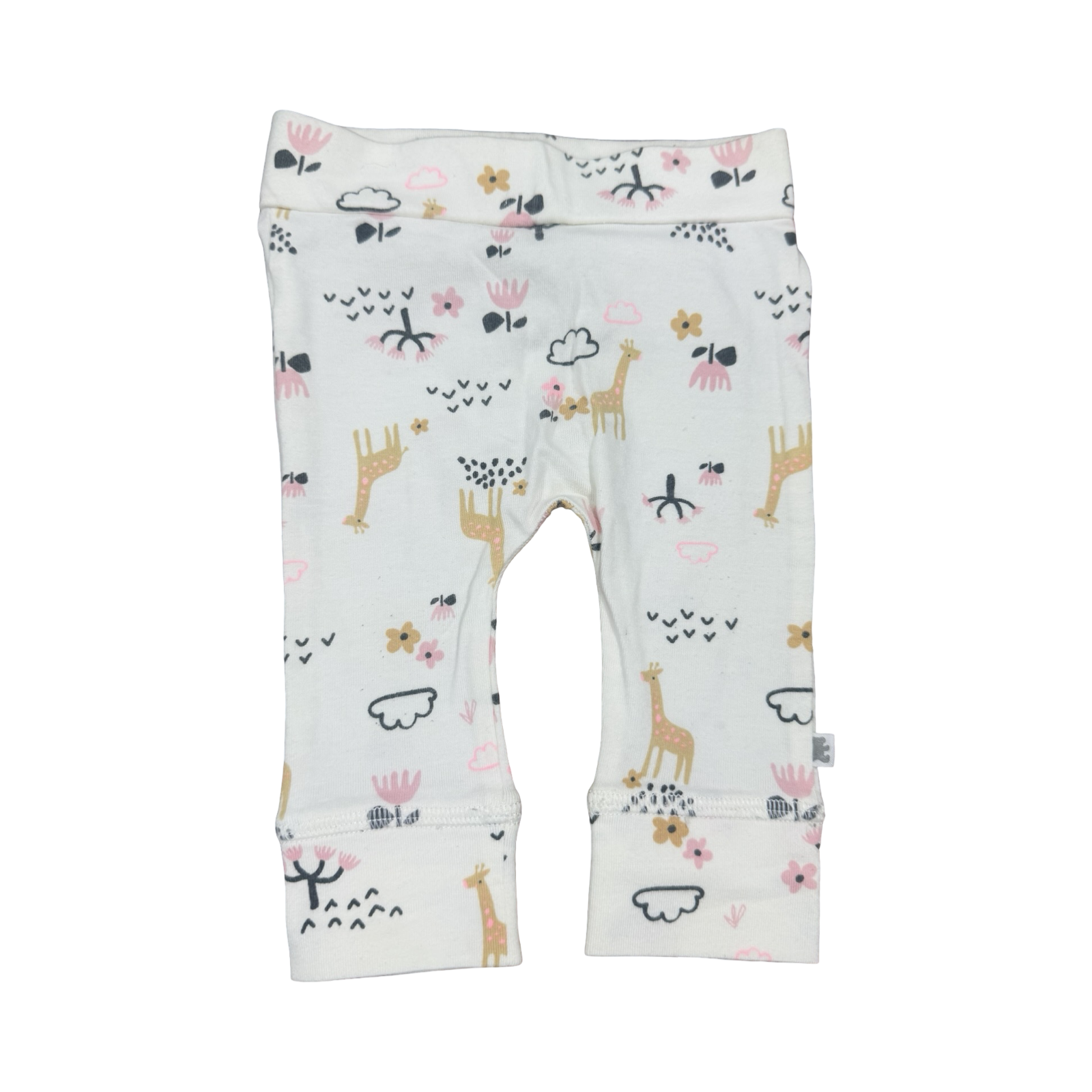 1-3M White Giraffe Leggings - Woolworths