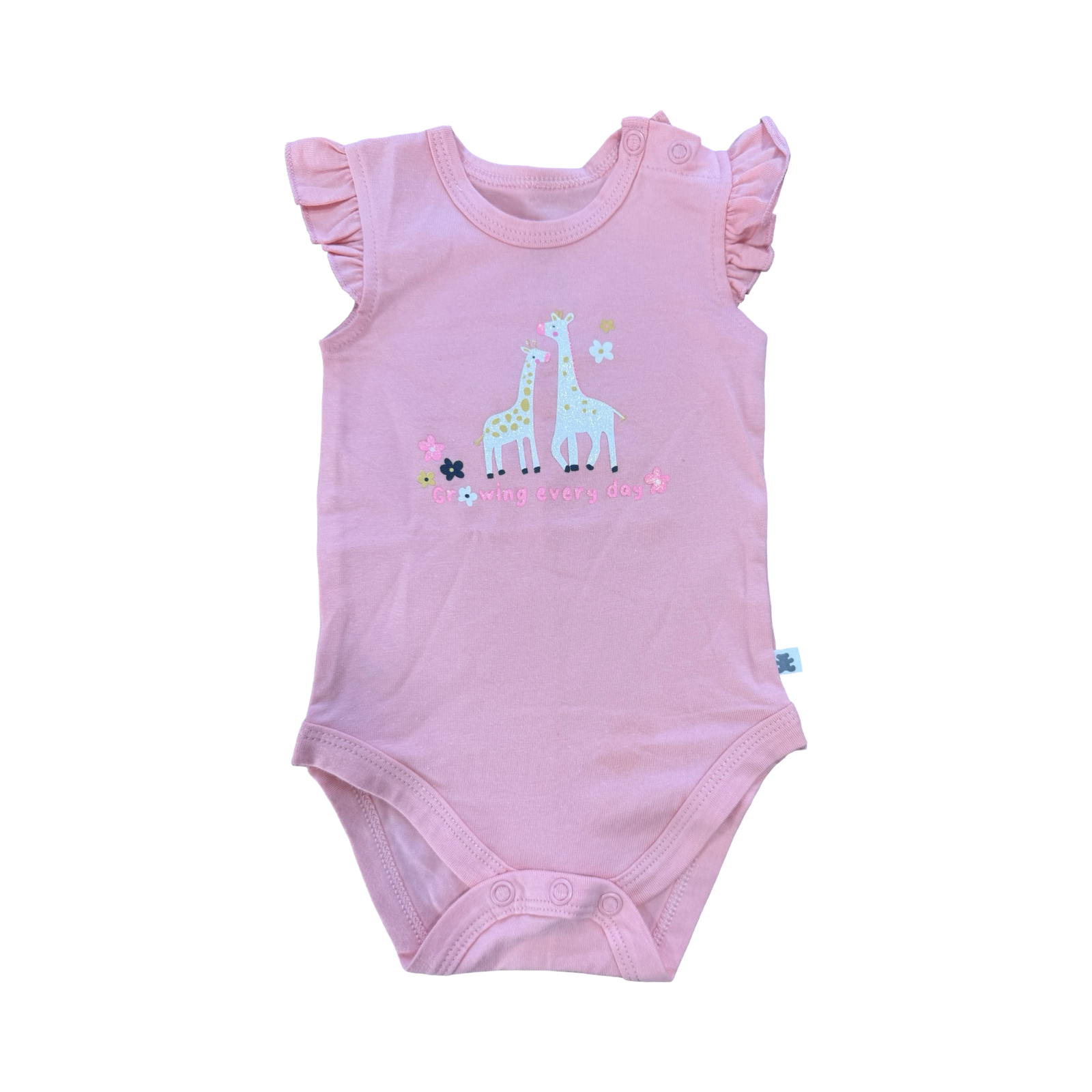 1-3M Pink Giraffe Bodysuit - Woolworths