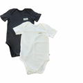 6-12M 2pc White & Grey Loved Body Vests - Woolworths