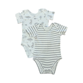 3-6M 2pc Stripe & Animal Body Vests - Woolworths
