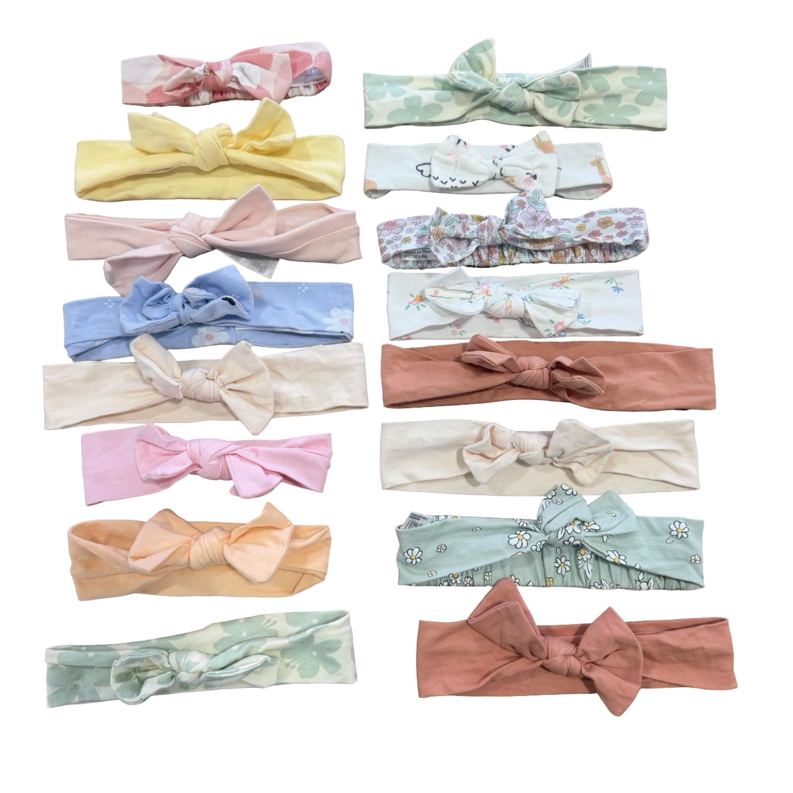 Mixed Sizes 16pc Mixed Headbands from Newborn To 12 Months