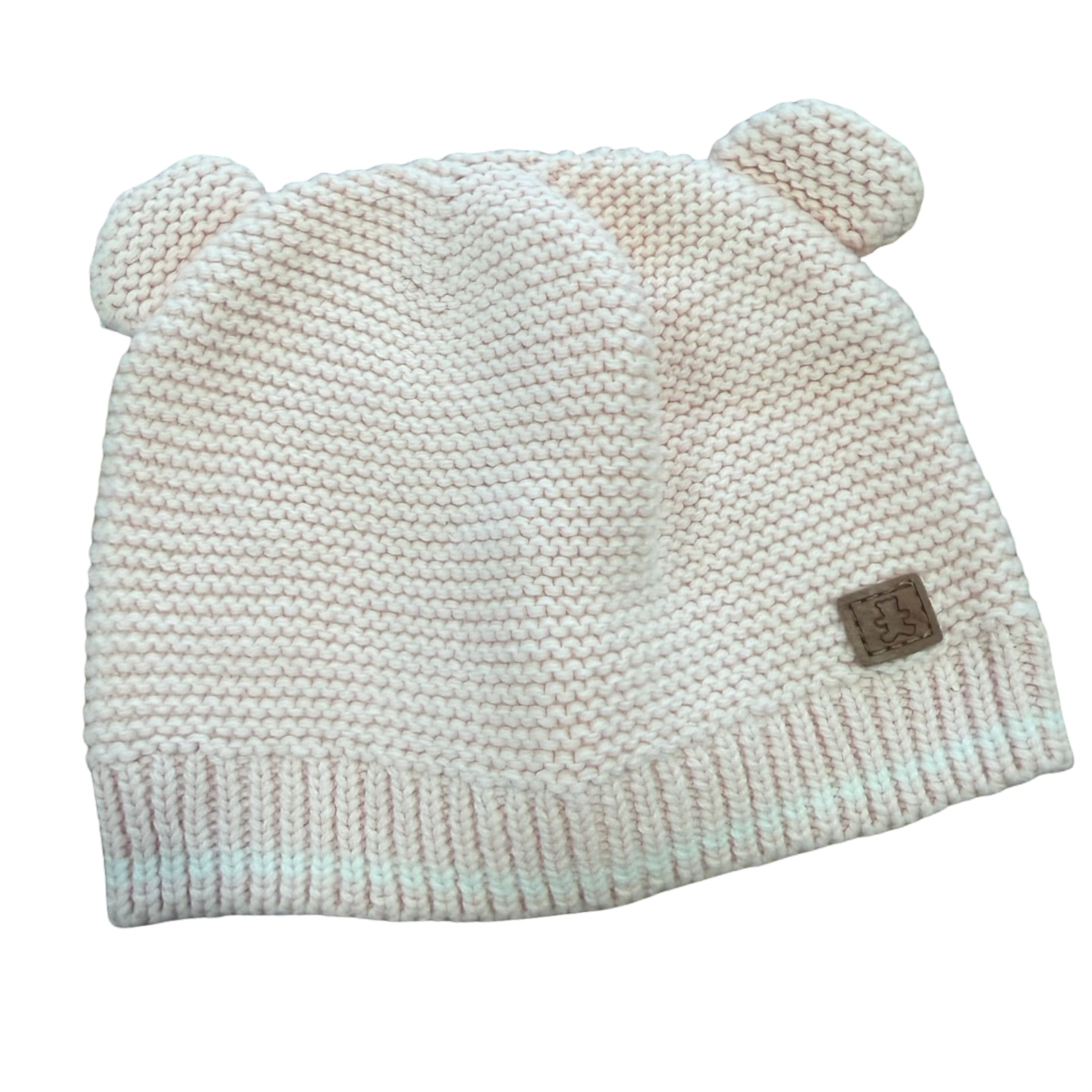 6-12M Pink Knitted Beanie with Ears - Woolworths