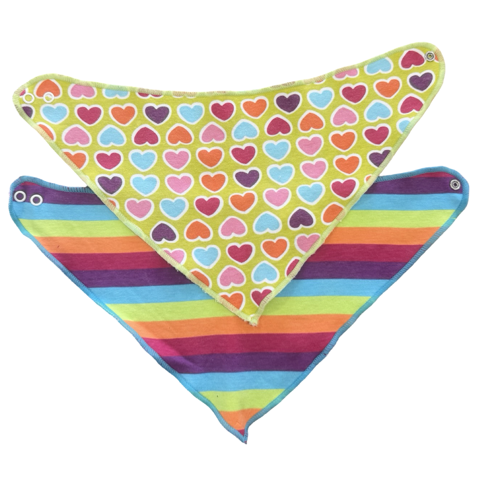 One Size 2pc Triangular Colourful Bib Set - Woolworths