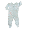 Newborn Blue Waffle Knit Mouse & Bunny Snapper Babygrow - Mia Mari