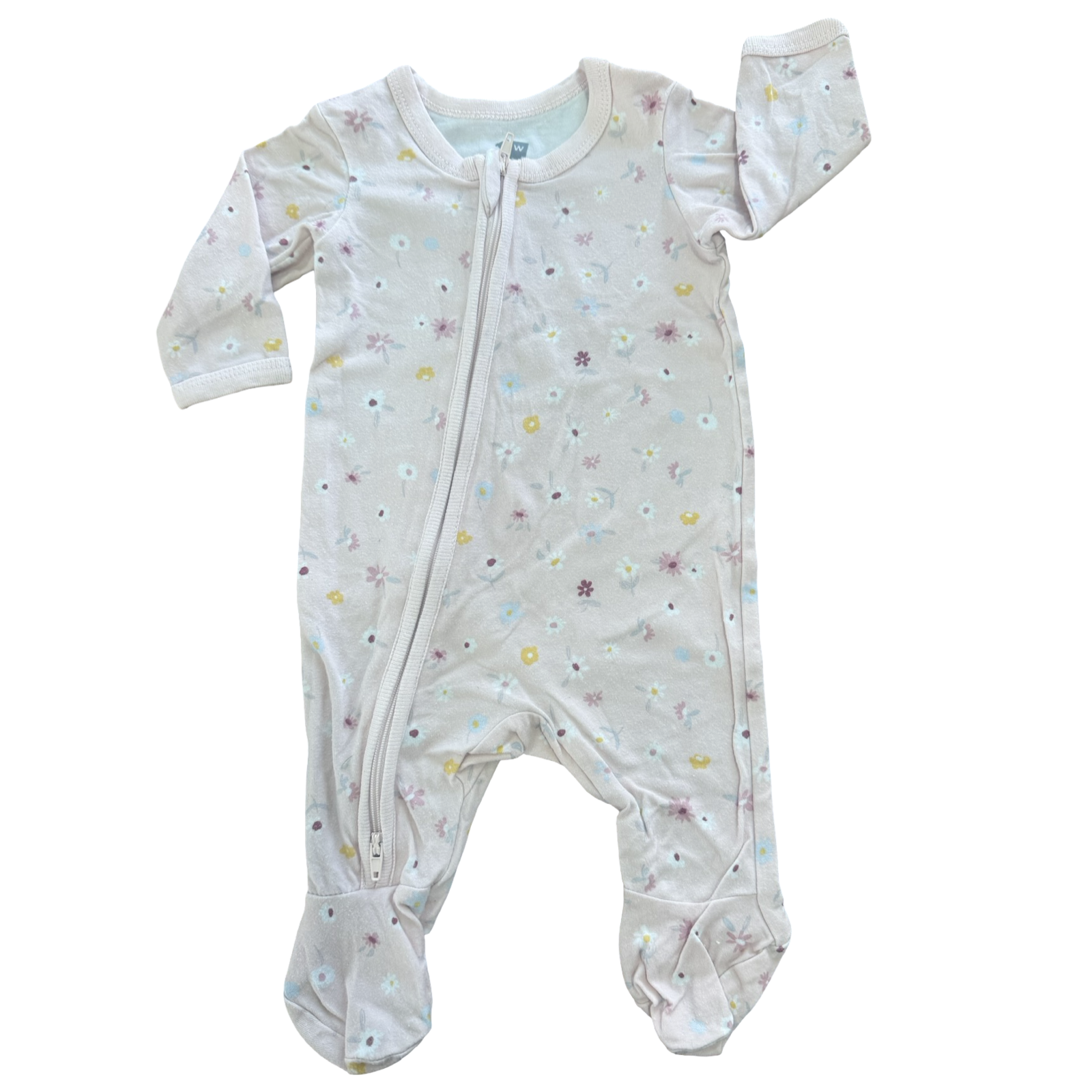 Newborn Pink Floral Zipper Babygrow - Woolworths