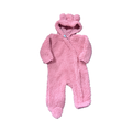 0-3M Pink Bear Fleece Onesie with Ears - Ackermans