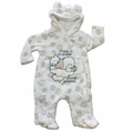 Newborn White & Beige Pooh Bear Fur Onesie - Disney Baby
