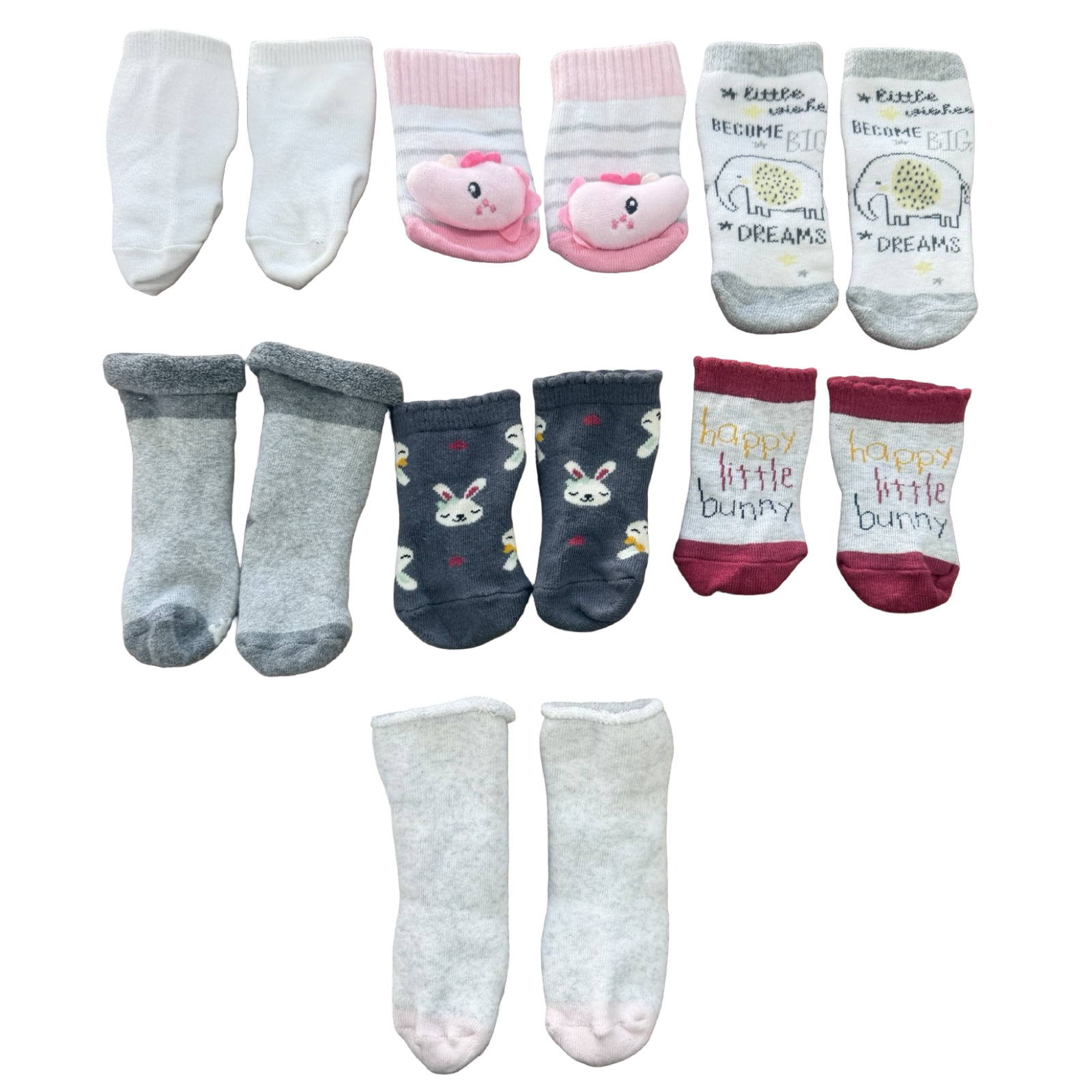 0-6M 7 Pairs of Socks - Woolworths
