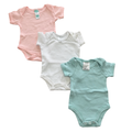 Newborn 3pc Pink, White & Green Bodysuits