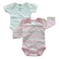 Newborn Pink & White 2pc Newborn Bodysuit Set - Jet & Ackermans