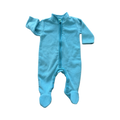 0-3M Turquoise Fleece Zip Onesie- Ackermans