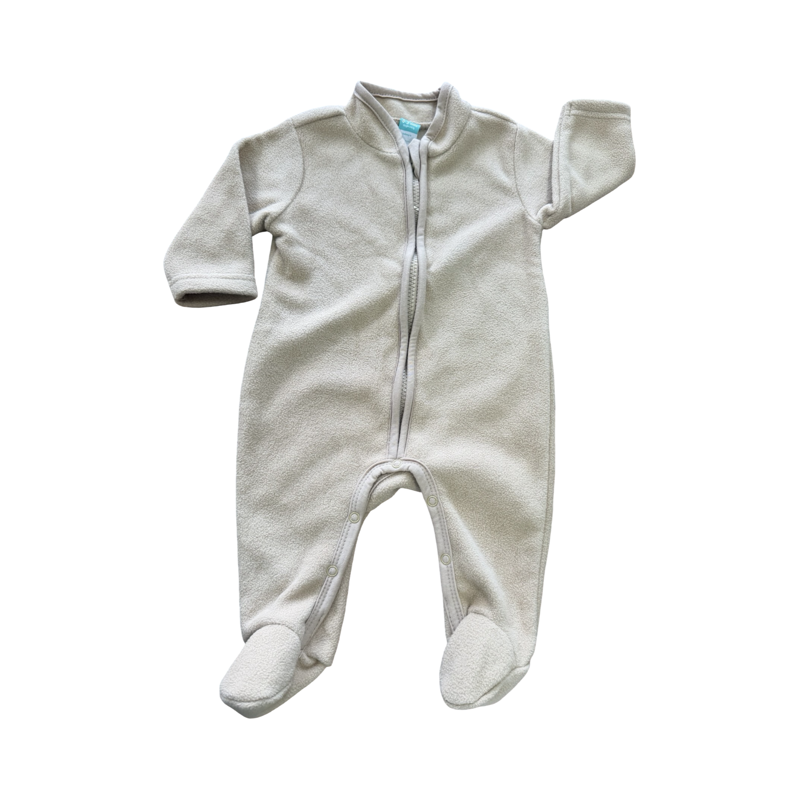 0-3M Camel Fleece Zipper Onesie - Ackermans