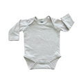 Newborn - Beige Melange Long Sleeve Bodysuit - Tiny Tots