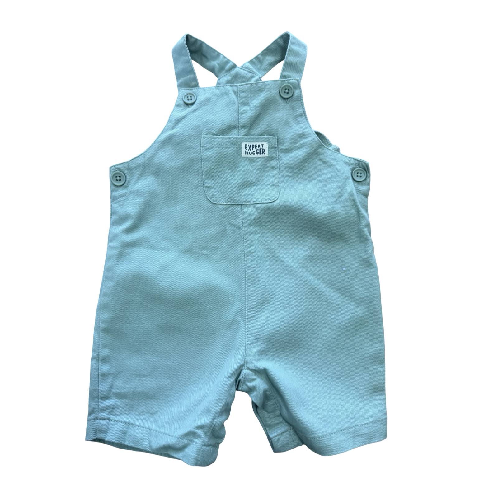 6-12M Green Cotton Dungaree - Woolworths