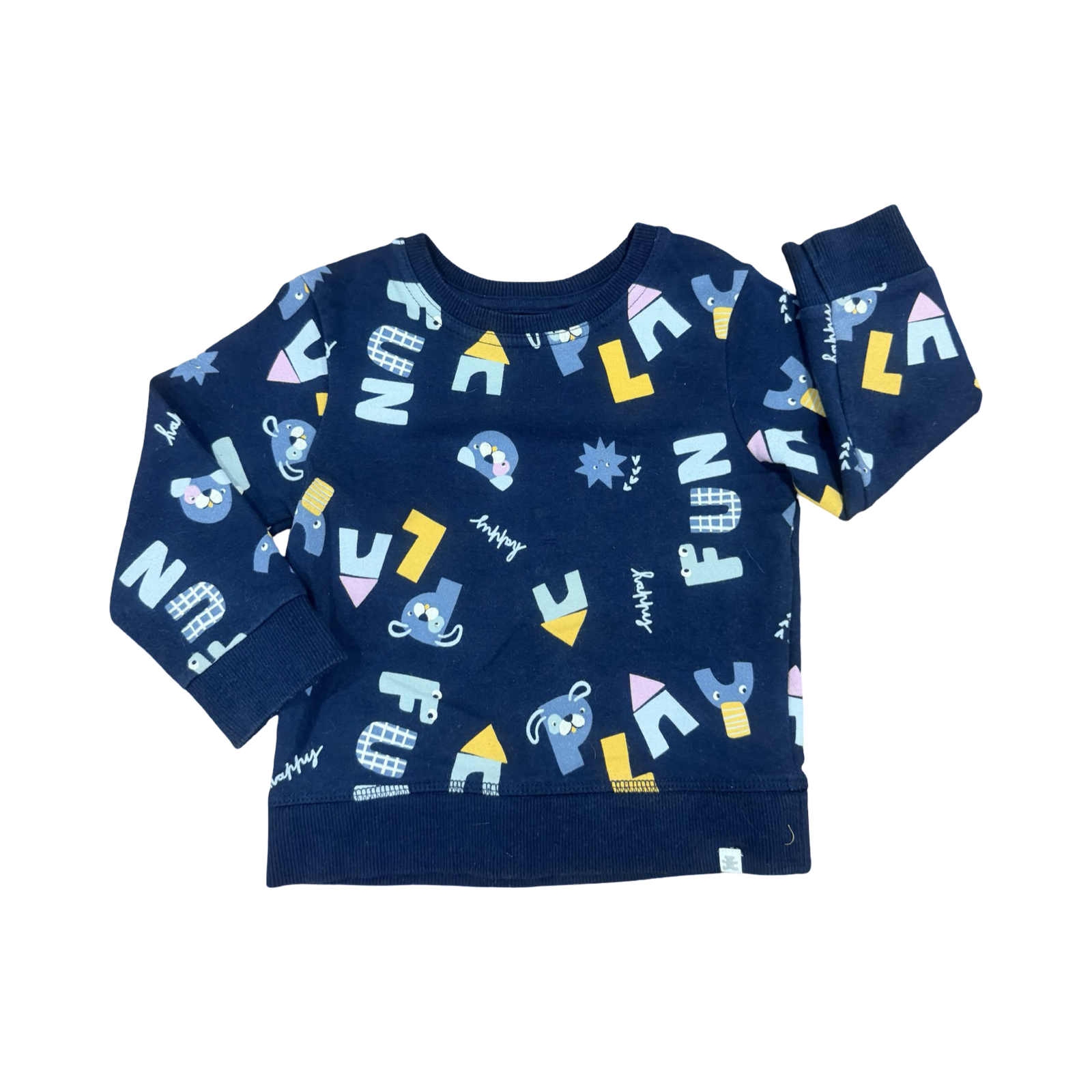 12-18M Happy Fun Navy Sweater Top - Woolworths