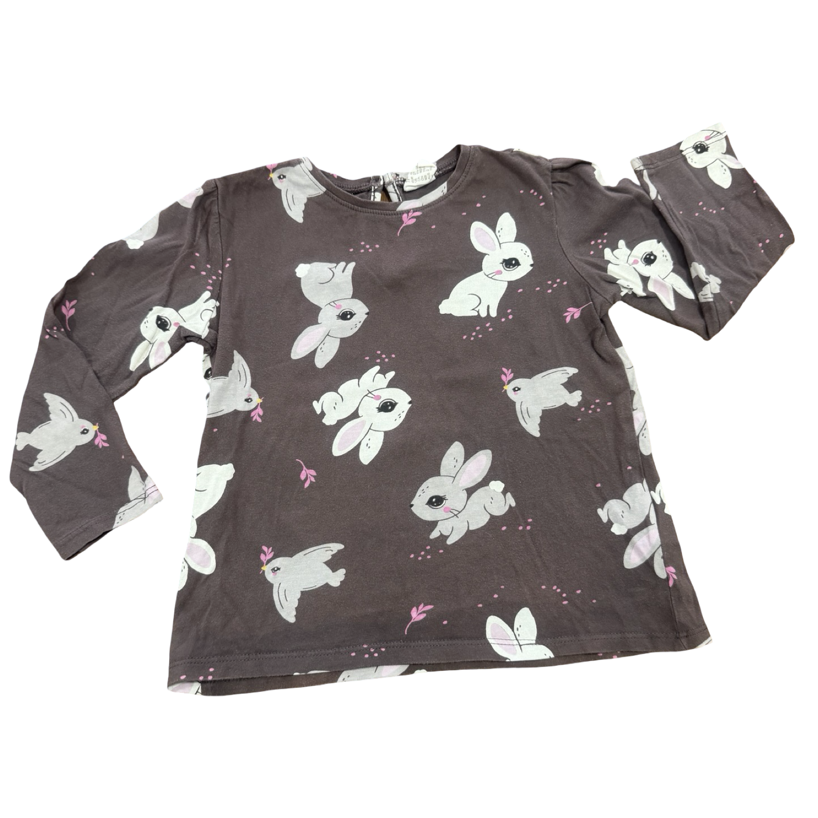 18-24M Brown Bunny Long Sleeve T-Shirt - H & M