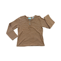 2-3Y Brown Striped Long Sleeve Shirt - Zara