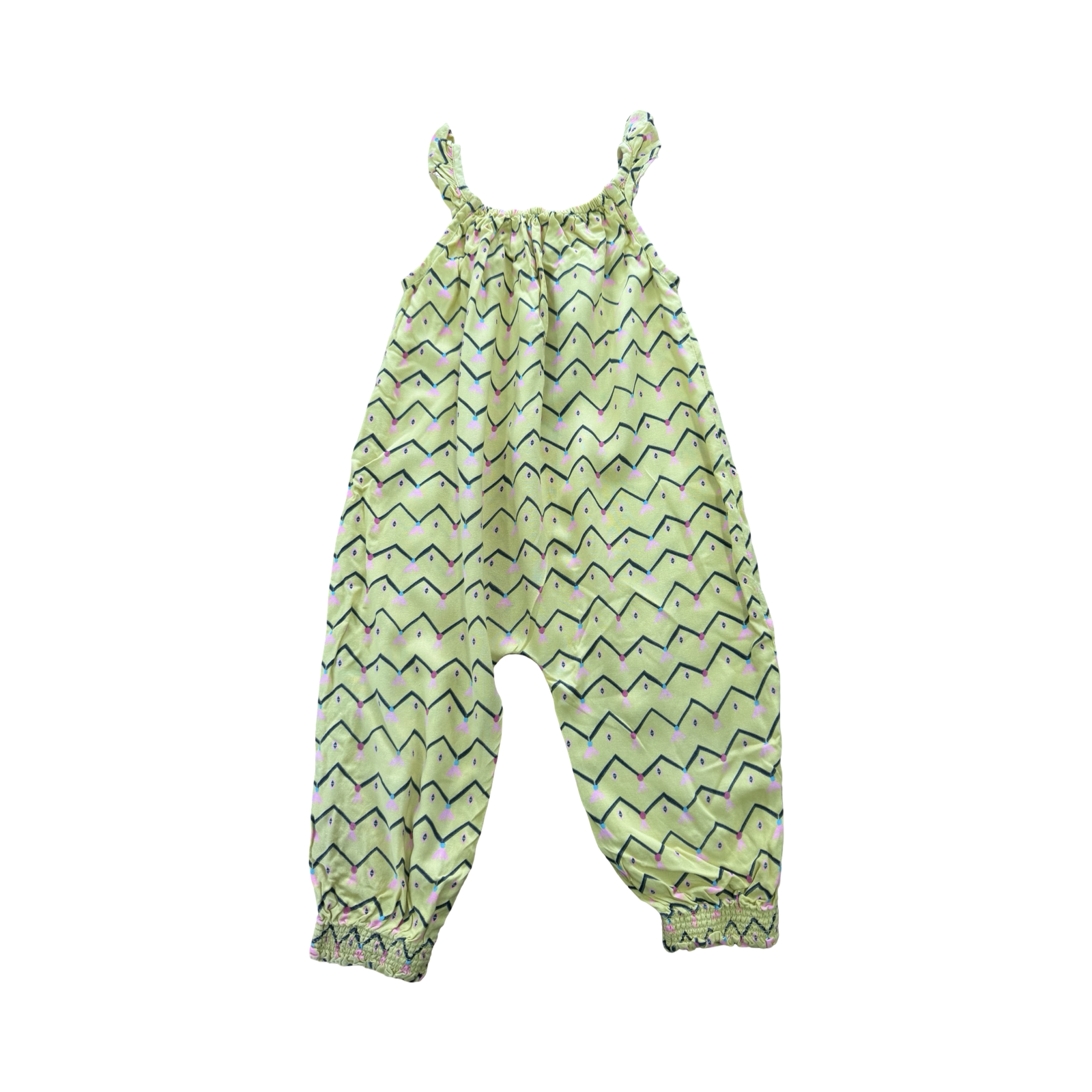 12-18M Yellow Viscose Patterned Bodysuit