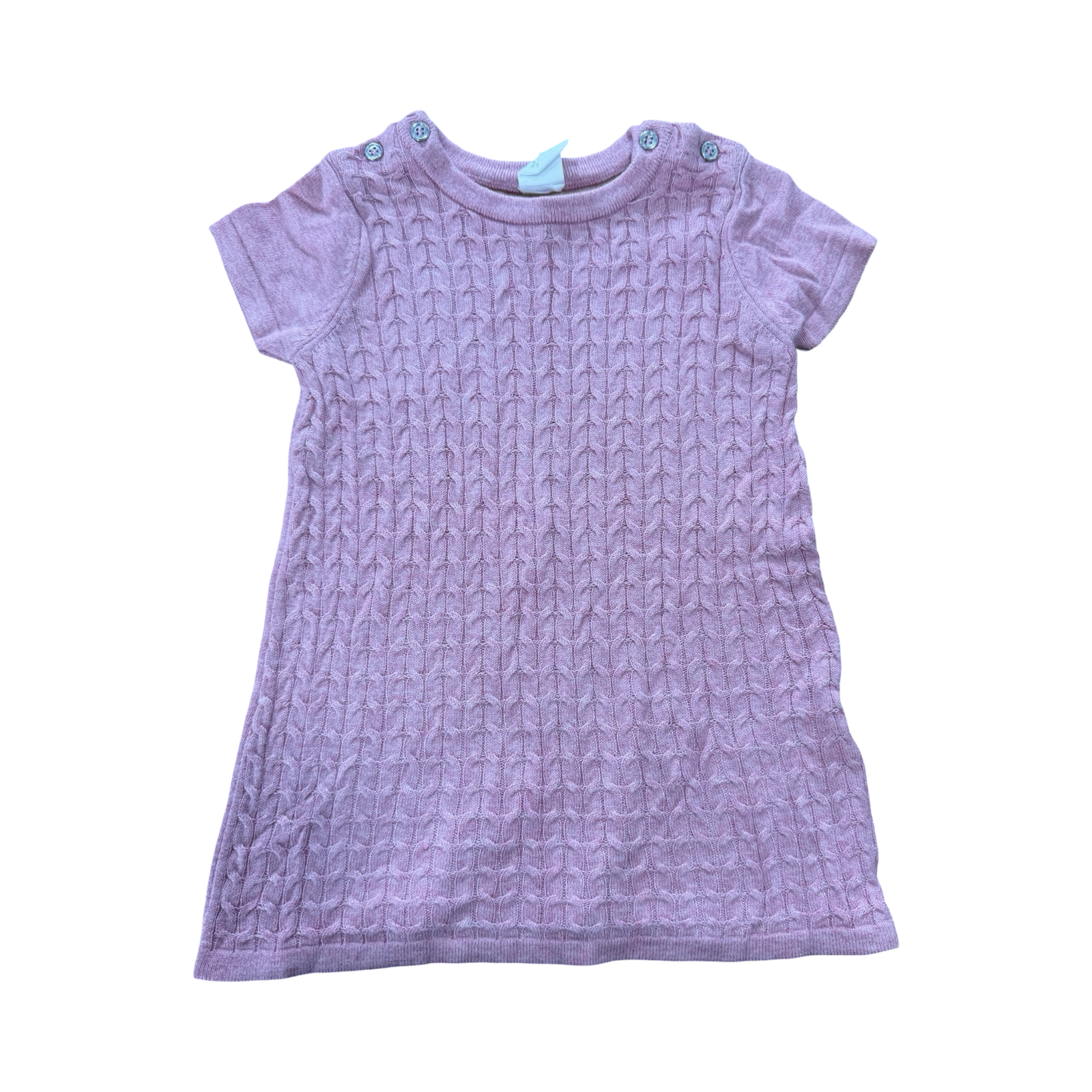 6-9M Pink Knitted Stretch Dress - H & M