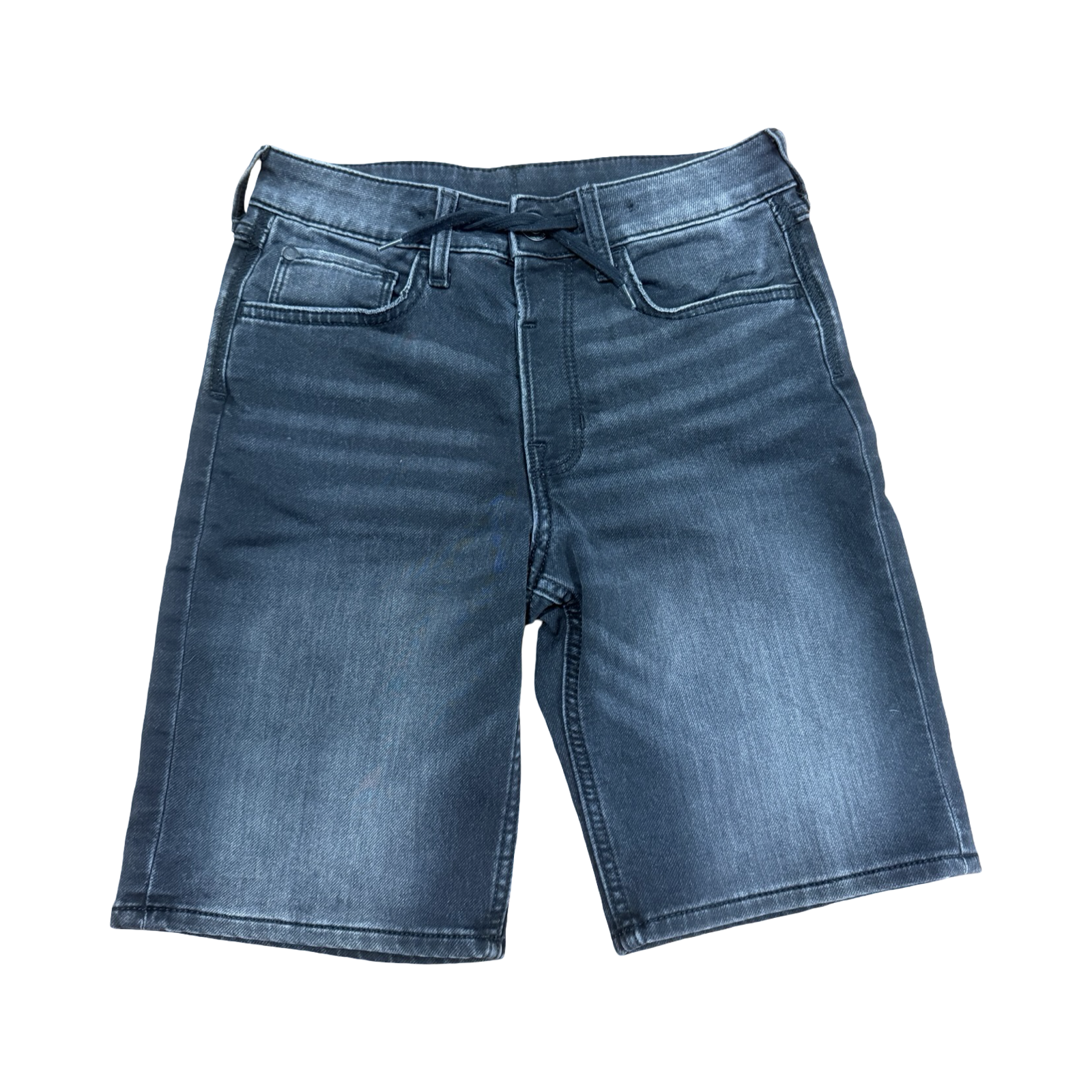 10-11Y Black Washed Look Short Denim Jeans - H & M