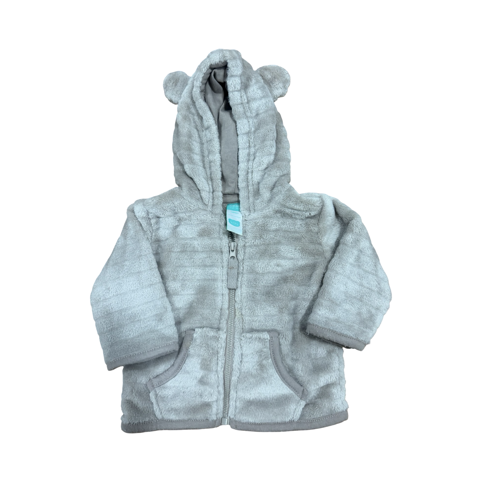 Newborn Beige Fleece Super Soft Jacket with Zip - Ackermans