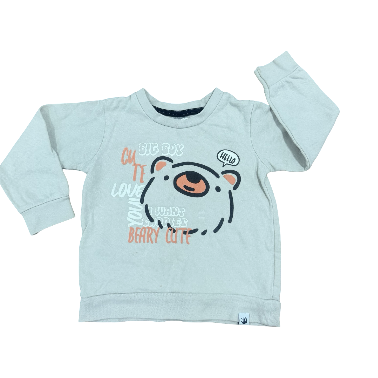 18-24M Big Boy Sweater Top with Bear - OneTwoThree
