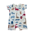 0-3M White Animal Romper - Timy Tots