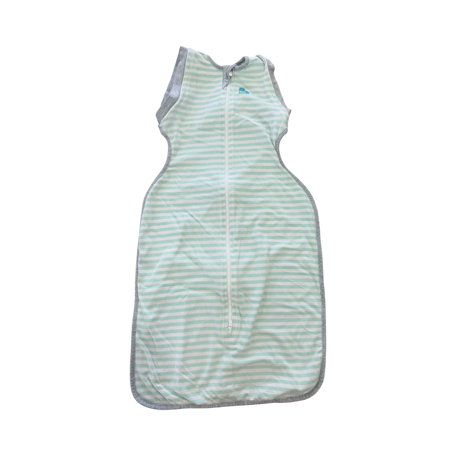 Size Large (3-6M) Light Green & Grey Sleep Sack - Love to Dream