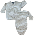 1M 2pc Bodysuit & Crossover Grey Cardigan - KIABI