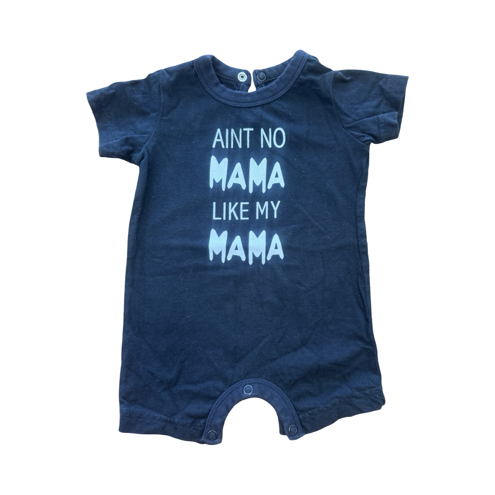 1-3M Aint No Mama Like My Mama Black romper - Woolworths