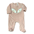 0-3M Pink Fleece Fox Onesie - Tiny Tots
