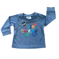 3-6M Blue Crib Champ Long Sleeve T-Shirt - Real Baby