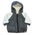 3-6M Grey & White Fur Hooded Jacket - Woolworths
