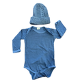 3-6M 2pc Striped Long Sleeve Bodysuit & Beanie - Woolworths & Ackermans