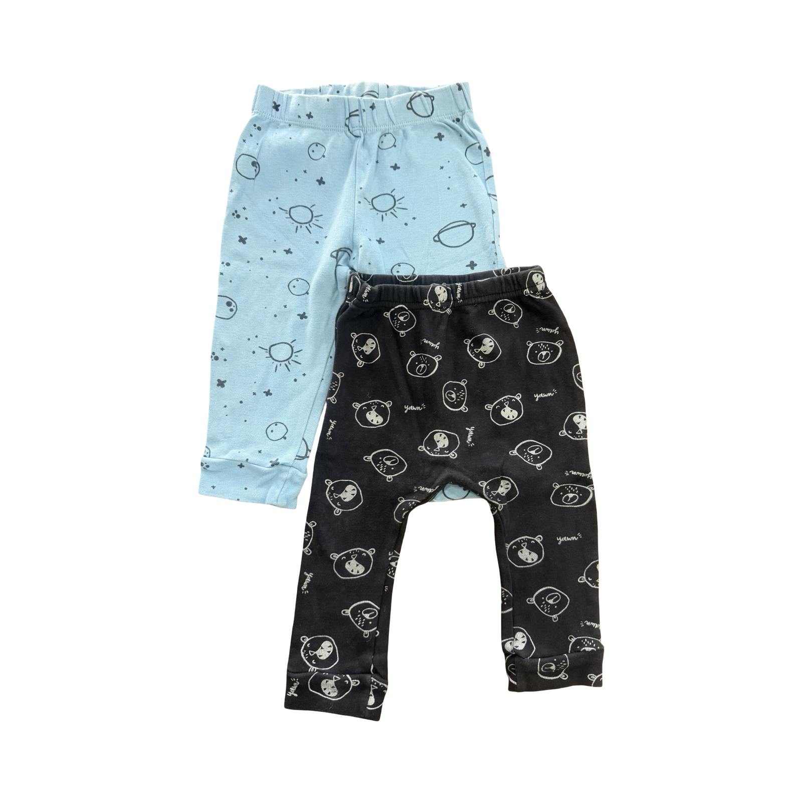 12-18M 2pc Legging Set Blue & Black - Woolworths