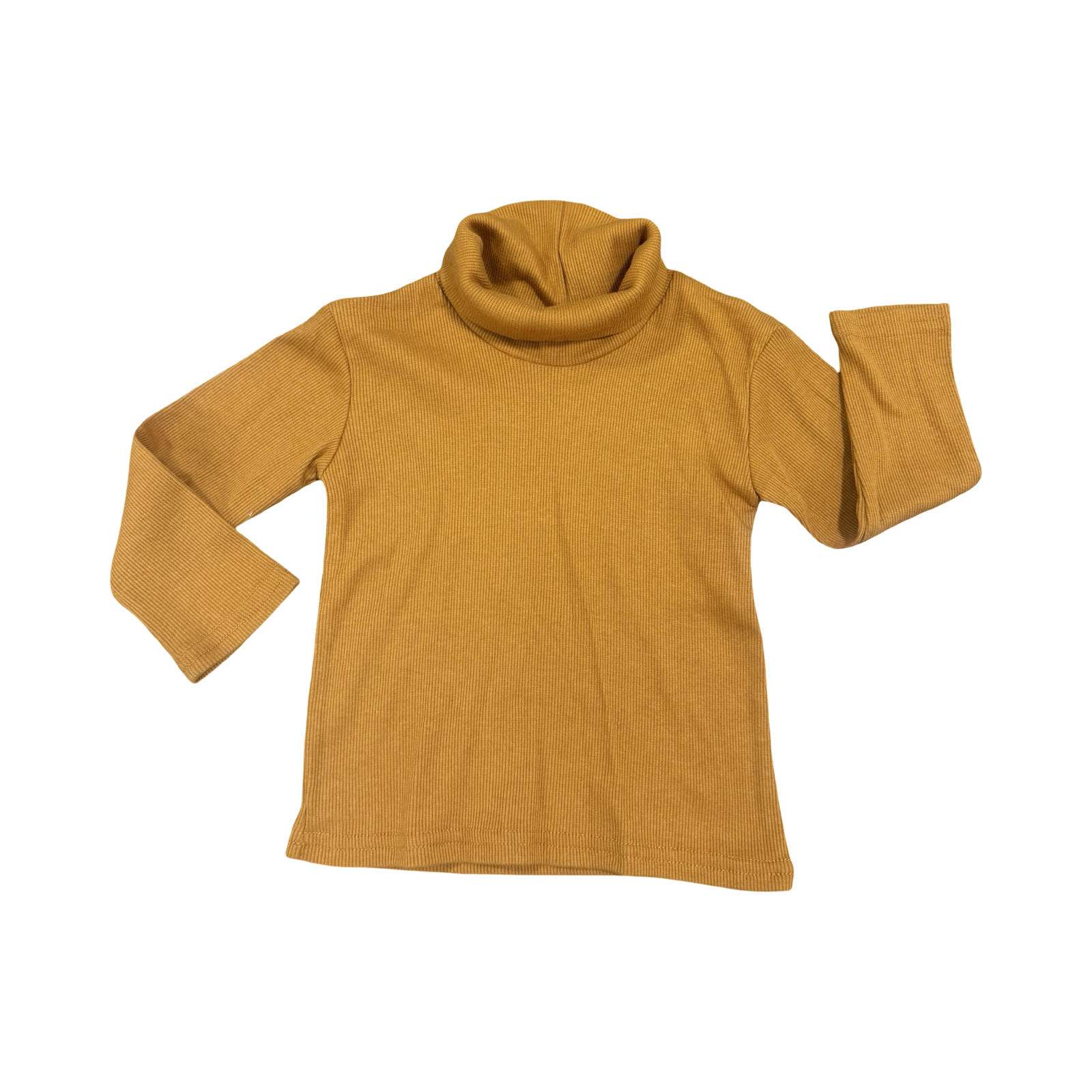18-24M Pumpkin Ribbed Long Sleeve Polo Neck Top - Ackermans