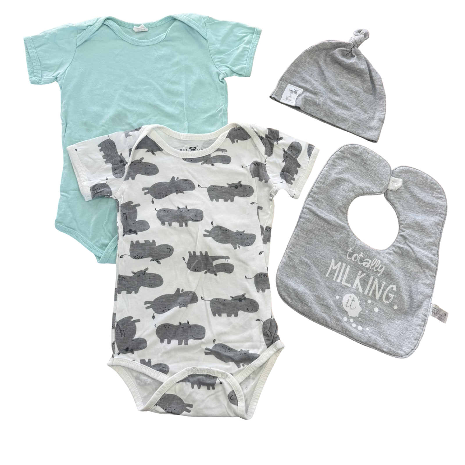 12-18M 4pc Bodysuit, Beanie & Bib Set