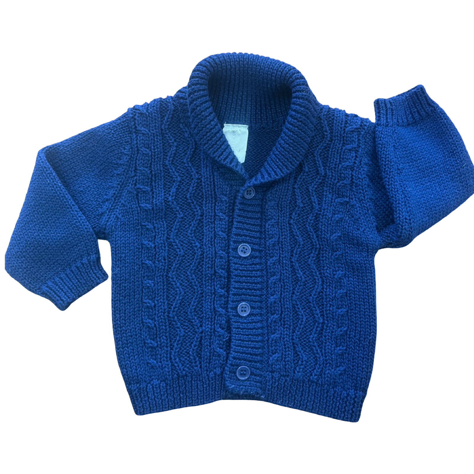 3-6M Navy Knitted Cardigan - Clicks