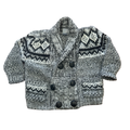 3-6M Black & White Double Breasted Knitted Cardigan - Ackermans