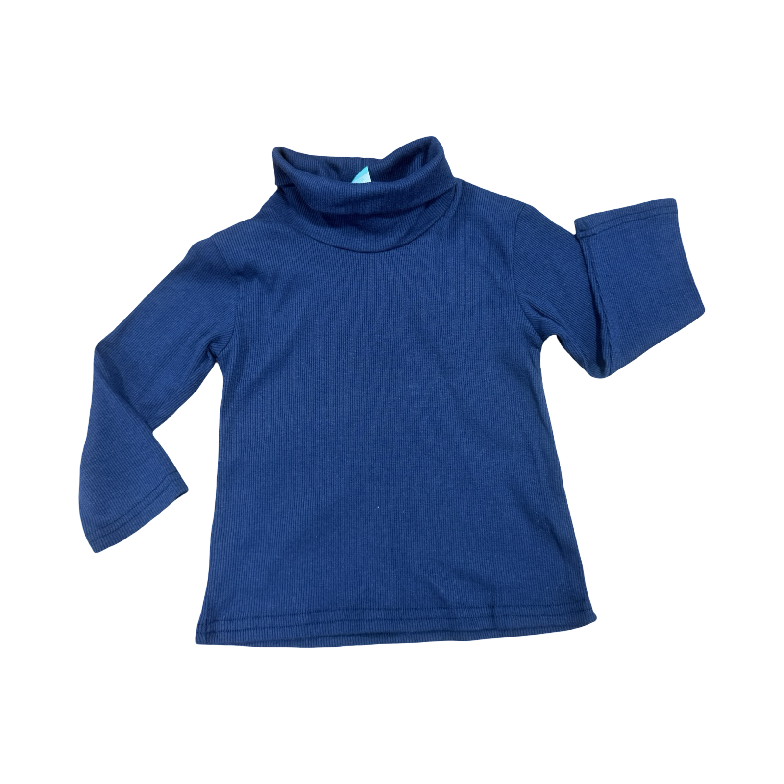 18-24M Navy Ribbed Long Sleeve Polo Neck Top - Ackermans