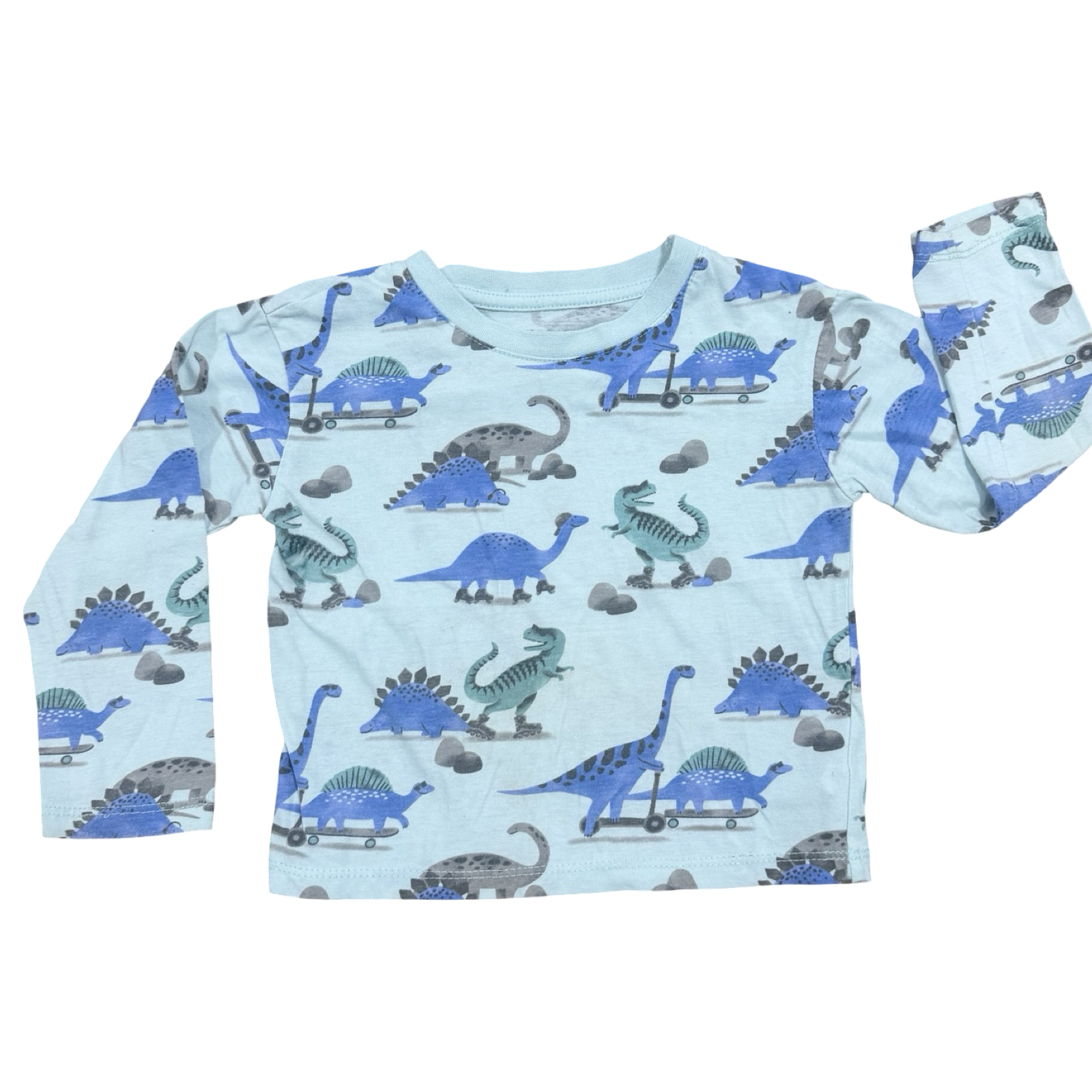 1-2Y Light Blue Dinosaur T-Shirt - Real Kids