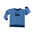 1-2Y Blue Stripe Train Sweater - Bellybutton