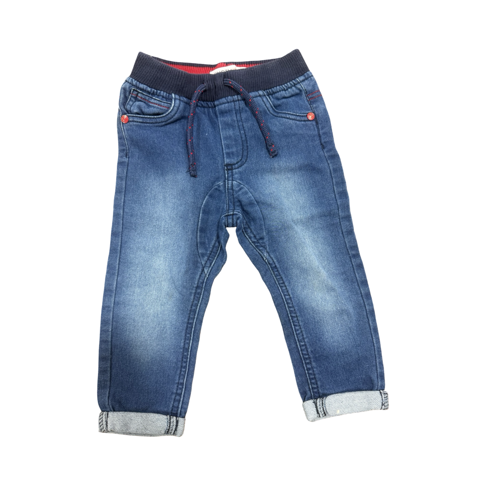 2Y Long Denim Jean with Ribbed Elasticated Waist - MINOTI