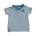 2Y Blue & White Stripe Golf Shirt - Cotton On